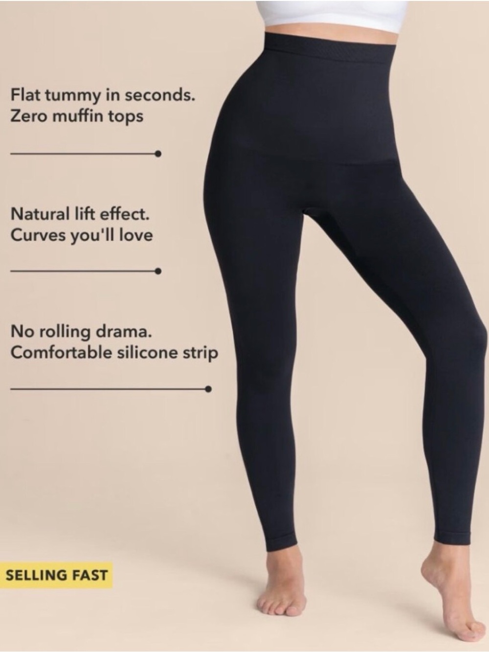 Shapermint essentials Black High-Waist Leggings